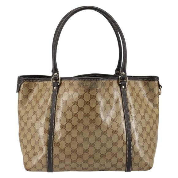 GUCCI GG Crystal Tote Bag Coated Canvas Outlet Beige Gold - Picture 3 of 13